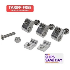 Allstar ALL18322, Set of 4 Polished Aluminum 2Pc Alum Line Clamps 5/16In 4Pk 