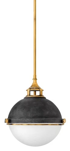 Hinkley Lighting 4834 Fletcher 2 Light 14"W Pendant - Aged Zinc - Picture 1 of 9