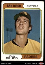 1974 Topps #32 Johnny Grubb Padres RC VARIATION ASR 1.5 - FAIR