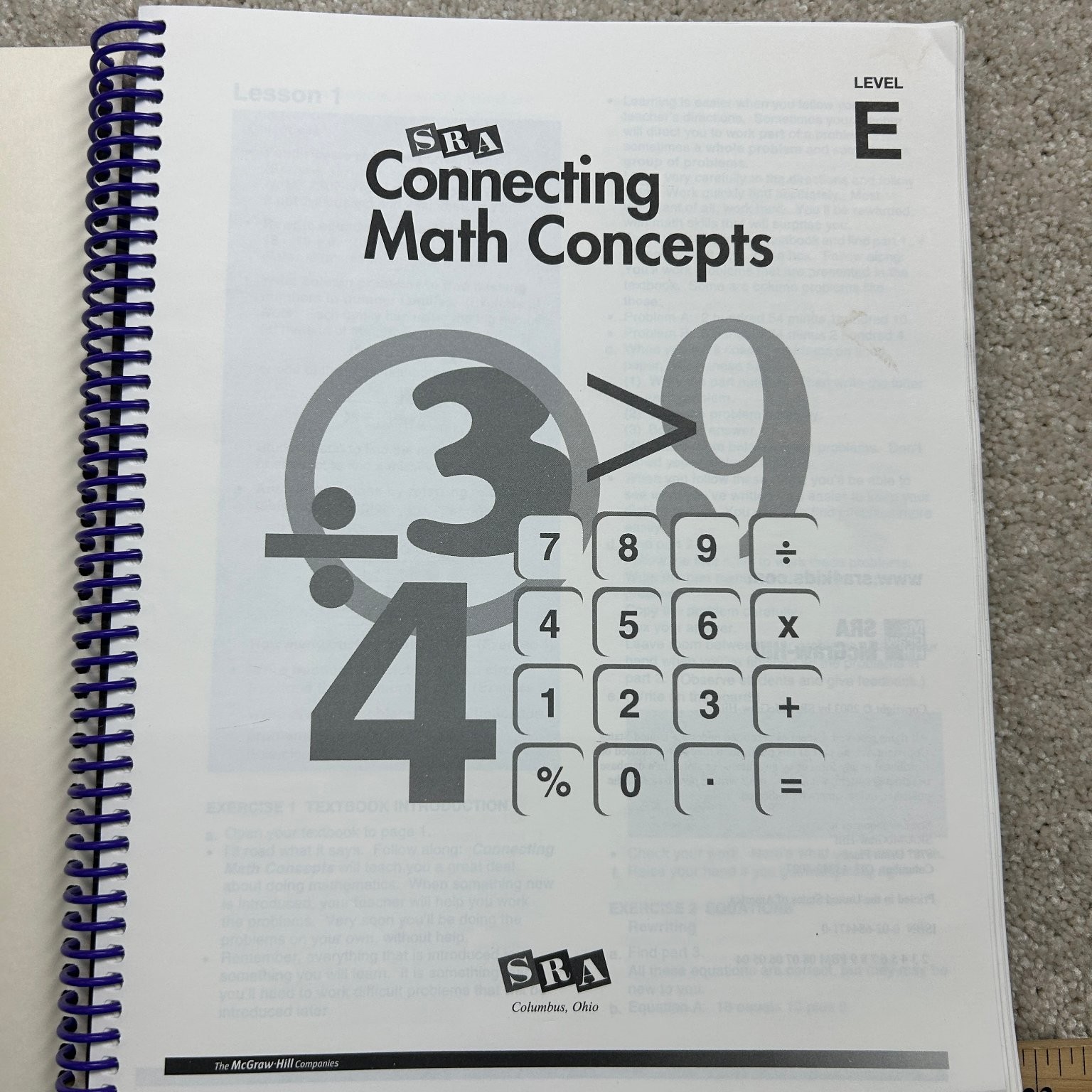 Connecting Math Concepts Level E Engelmann 2003 SRA McGraw-Hill Math ...