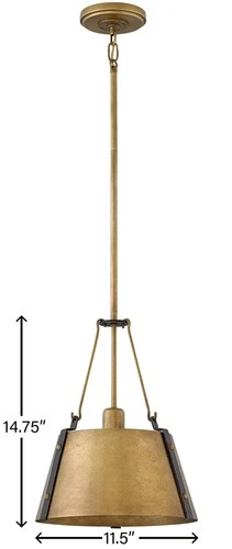 Hinkley Cartwright 11 1/2" Wide Rustic Brass Mini Pendant - Picture 9 of 10