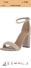 Sam Edleman Woman  s Yaro Heel - Pearl Detailing - Wedding, Bridal Heels - Size 8