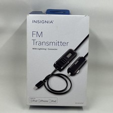 Insignia FM Transmitter Lightning Connector NS-MA5FMT iPhone 5 6 Car Audio