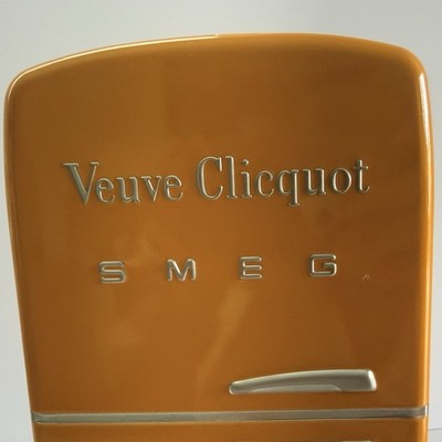 Vueve Clicquot SMEG Mini Fridge Bottle Holder Carrier Gift Box Orange EMPTY