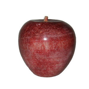 VTG Onyx Alabaster Marble Hand Carved Stone Fruit Red Apple