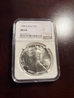 1988 $1 American Silver Eagle NGC MS69 Brown Label