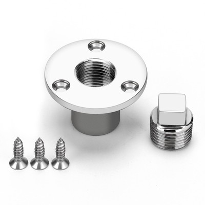 Garboard Drain Plug Kit,Marine 316 Stainless Steel Drain Plug Fits 1'' Hole,wi...