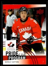 2025 Team Canada Juniors Pride of the Program Red Foil #94 Berkly Catton