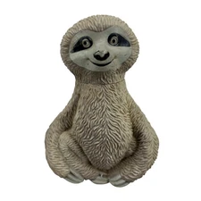 Ankyo Gray Sloth Figure 5 Inch Wildlife Jungle Plastic Toy Desk Room Yoga Pose