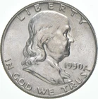 1950 Franklin Half Dollar AU 90% Silver *4459
