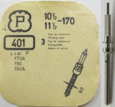 Peseux 170 190 190A movement part: winding stem #401 tap 7 / 1.2 mm