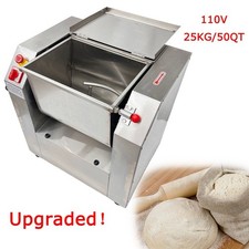 Upgraded 25KG Commercial Dough Mixer 110V Food Mixer Flour Mixer 90 Tilt Bowl
