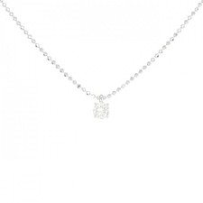 Authentic PT900/K18WG Solitaire Diamond Necklace 0.31CT 260-008-065-4421