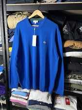    NWT Lacoste Organic Cotton Crew neck Sweater Blue XXXL FR 8