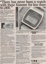 1980 Vintage Print Ad Criterion LCD Quartz Alarm Chronograph Watch Roy Thomas