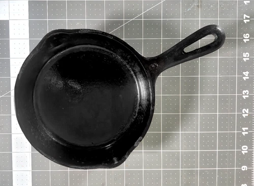 Vintage Lodge Cast Iron Skillet Number 3 Stamped with "P" and mfg.  1940 - 1960