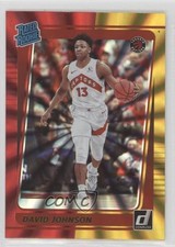 2021 Panini Donruss Rated Rookie Holo Red & Gold Laser David Johnson #243 12yh