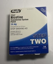 Rugby Nicotine Transdermal Patch Step 2 14 Stop Smoking Aid 20 Count