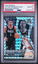 2023 Mosaic Montage #7 Victor Wembanyama Mosaic Prizm RC PSA 10 GEM Spurs Rookie