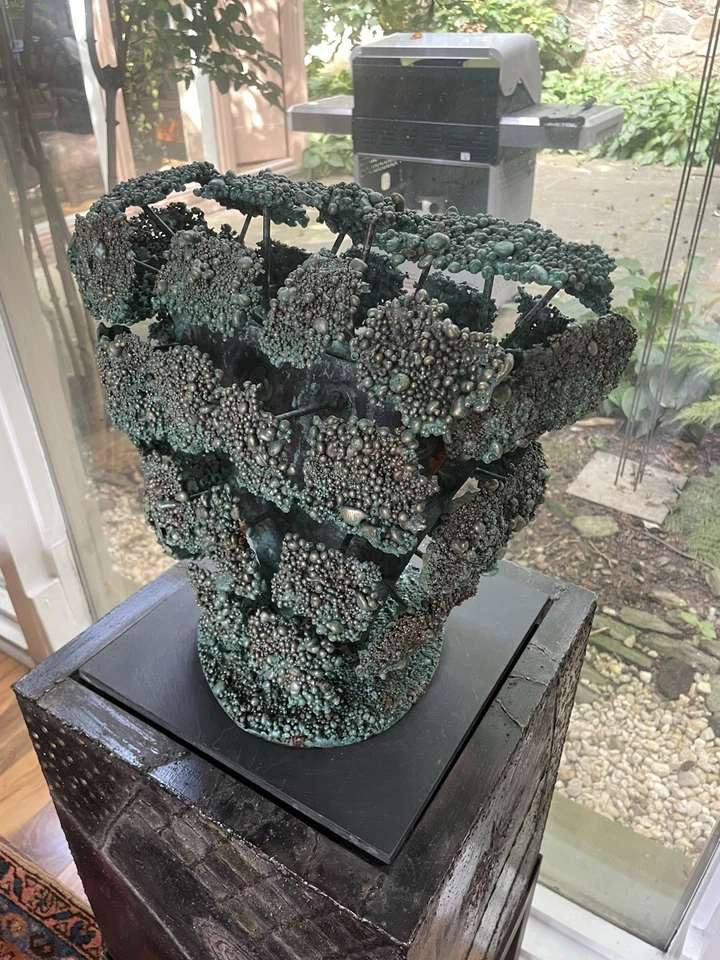 RARO Harry Bertoia Diseñado Val Bertoia Brutalista Escultura Belleza Bush 15” Foto 2 de 4