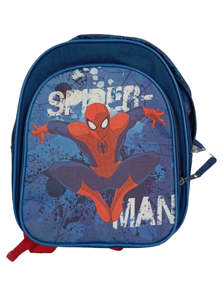 Marvel Sac à Dos Scolaire Enfant Bleu Spiderman - Photo 1/1
