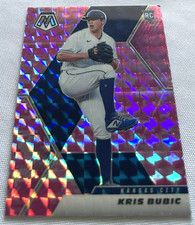 2021 Panini Mosaic Baseball Kris Bubic Kansas City Royals Camo Pink Prizm Rookie