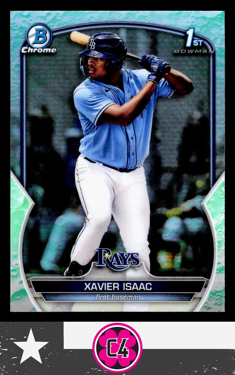 Xavier Isaac 2023 Bowman Chrome Prospects 1st Lunar Glow Refractors #BCP-145