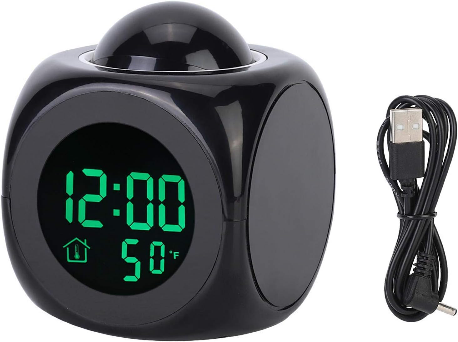 Multifunctional Digital Projection Alarm Clock with LCD Display and Temperature Sensor