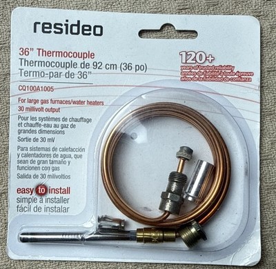 Resideo 36 Inch Thermocouple Replacement For Gas Furnaces Boilers Water Heaters