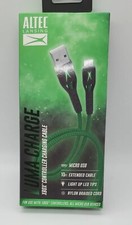 Altec Lansing ALMC1GR two 2 10 ft each Xbox Micro Light-up Led Charging Cable