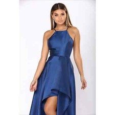 Navy High-Low Formal Dress