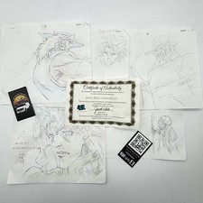 Jojo's Bizarre Adventure 5/5 Drawings Jacob White + Certificate Animation Legend