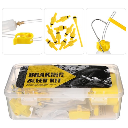 Bike Hydraulic Brake Bleed Kit - Oil Disc Tool Set for Bicycle Maintenance
