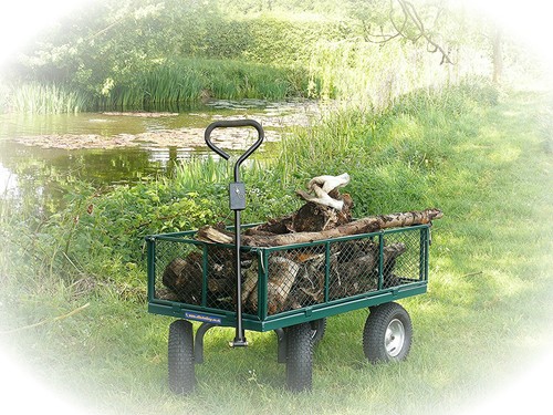 Carrello grande piattaforma resistente. Gruppo 6 bulloni. Pneumatici antiforatura OT1014W6 - Foto 5 di 9