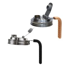 2Pk Stainless Steel Mason Jar Spout Lid w/ Handle Wide Mouth Pour Spout Flip Cap