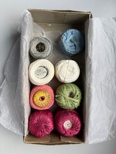 Coats Chain Mercer Crochet Assorted Cotton Thread Balls  x 8