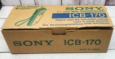 Vintage Sony ICB-170 Transceiver Walkie Talkie Handheld Box and Manual