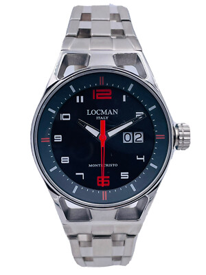 Locman Montecristo BigDate Watch 41Mm 546Ack/683 Steel Discounted New