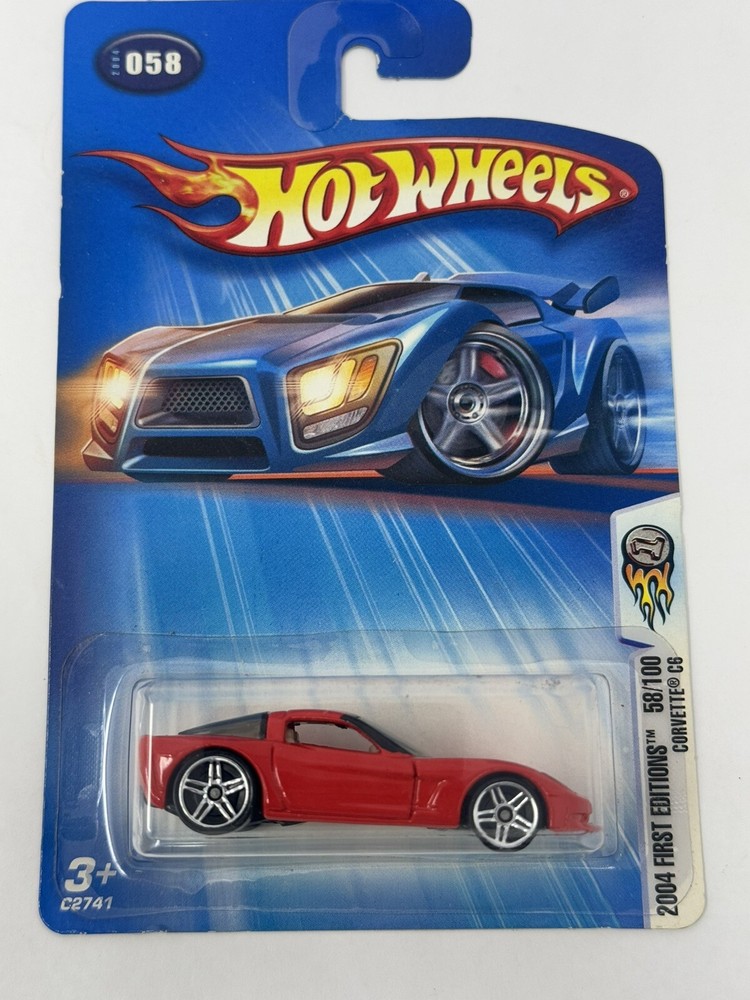Hot Wheels 2004 First Editions Red Corvette C6 #58 A7