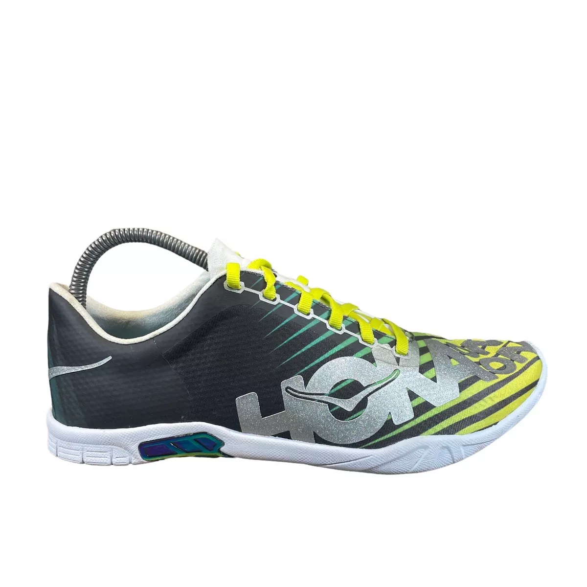 Hoka One One Speed Evo R Rio Mens Shoes Running Track Yellow Green Silver Size 9
