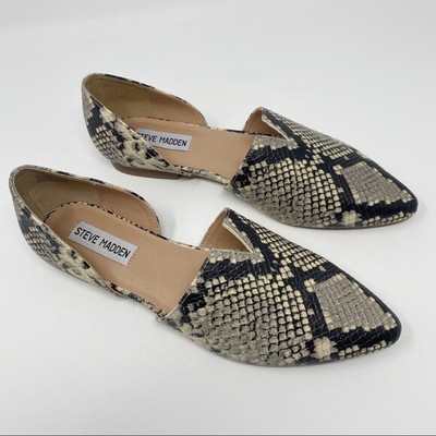 steve madden snake print flats