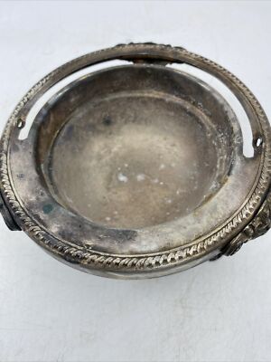 Vintage FB Rogers Silver Roll Top Butter Dish Lions Paw Feet 273