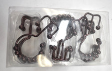 Maytex metal Double Roller Glide Shower Curtain Ring/Hooks Oil Rubbed Bronze