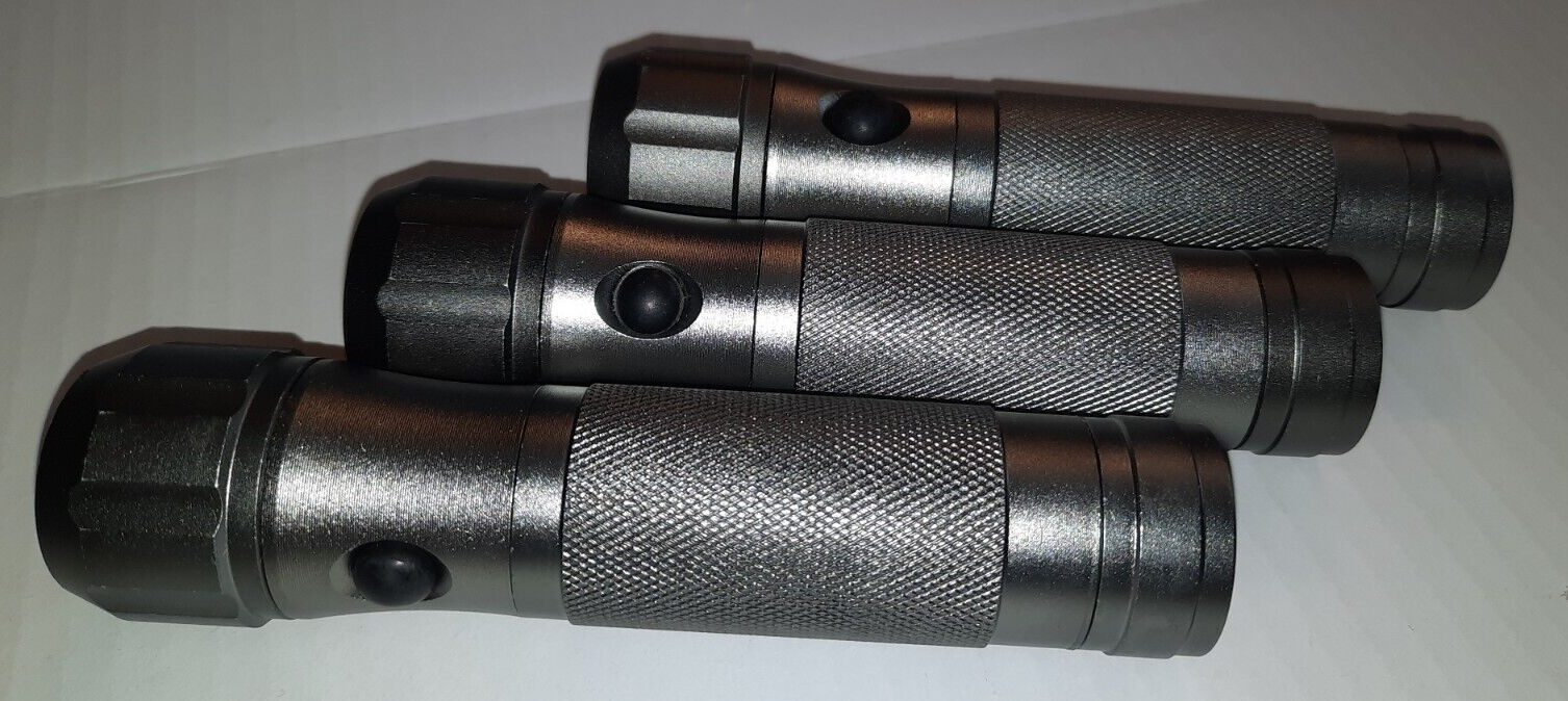 Guidesman 14-LED Tactical Flashlight Aluminum & Water Resistant 3-Pack Lot of 3