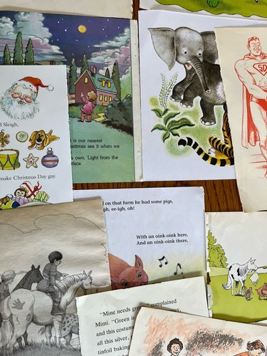 Lot Of 30 VINTAGE CHILDREN'S BOOK PAGES Junk Journal, Scrapbooking Ephemera DB-6 - Picture 6 of 12