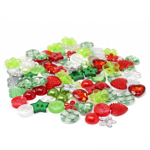 100 Mix Acrylic & Resin Buttons & Flatbacks Cardmaking Embellishments 14 Colours - 第 54/81 張圖片