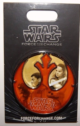 Disney Parks 2017 Star Wars The Last Jedi Force for Change LR Pin - Finn & Rey - Picture 2 of 2