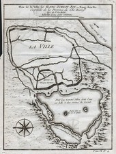 1747 China: Plan de la Ville de Hang-Tcheou-Fou ou Hang-Chew-Fu -Bellin / Schley