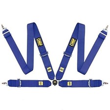 OMP Blue Harness 4 points Seatbelt Rally Racing Standard FIA Approved 