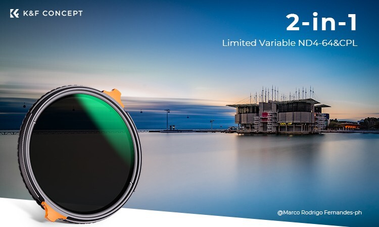 Redtiger 4k Dash Cam K&F Concept 2in1 Variable ND+CPL Filter 49-95mm ...